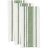 image:imageDII Everyday Kitchen Dishtowel Collection Large Chef Stripe Tea Towel 18x28 Honey Gold 3 CountBasil Green