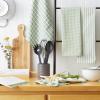 image:imageDII Everyday Kitchen Urban Stripe amp Basic Dishtowels 18x28 Sage 4 PieceSage