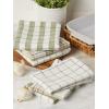 image:imageDII Heavy Duty Kitchen Cleaning Collection LongLasting Quality Cotton Dish Towel Set 18x28 Lake House Blues Check 4 PieceGreenhouse Plaid