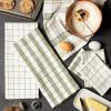 image:imageDII Heavy Duty Kitchen Cleaning Collection LongLasting Quality Cotton Dish Towel Set 18x28 Lake House Blues Check 4 PieceGreenhouse Plaid