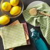 image:imageDII Heavy Duty Kitchen Cleaning Collection LongLasting Quality Cotton Dish Towel Set 18x28 Lake House Blues Check 4 PiecePea Patch Gingham Check