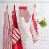 image:imageDII Heavy Duty Kitchen Cleaning Collection LongLasting Quality Cotton Dish Towel Set 18x28 Lake House Blues Check 4 PieceStriped Tomato