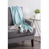 image:imageDII Modern Moroccan Cotton Blanket Throw with Fringe for Couch Chair Guest Room Picnic Camping Beach amp Everyday Use 50x60 GrayAqua
