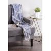image:imageDII Modern Moroccan Cotton Blanket Throw with Fringe for Couch Chair Guest Room Picnic Camping Beach amp Everyday Use 50x60 GrayFrench Blue