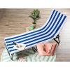 image:imageDII Stripe Beach Lounge Chair Towel with Fitted Top Pocket 26x82 GrayBlue