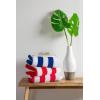 image:imageDII Stripe Beach Lounge Chair Towel with Fitted Top Pocket 26x82 GrayBlue