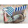 image:imageDII Stripe Beach Lounge Chair Towel with Fitted Top Pocket 26x82 GrayBlue