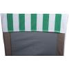 image:imageDII Stripe Beach Lounge Chair Towel with Fitted Top Pocket 26x82 GrayEmerald Green