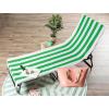 image:imageDII Stripe Beach Lounge Chair Towel with Fitted Top Pocket 26x82 GrayGreen