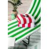 image:imageDII Stripe Beach Lounge Chair Towel with Fitted Top Pocket 26x82 GrayGreen