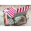 image:imageDII Stripe Beach Lounge Chair Towel with Fitted Top Pocket 26x82 GrayPink