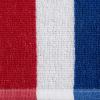 image:imageDII Stripe Beach Lounge Chair Towel with Fitted Top Pocket 26x82 GrayRed  White   Blue