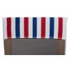 image:imageDII Stripe Beach Lounge Chair Towel with Fitted Top Pocket 26x82 GrayRed  White   Blue