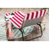 image:imageDII Stripe Beach Lounge Chair Towel with Fitted Top Pocket 26x82 GrayRed