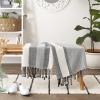 image:imageDII Striped Throw Collection Herringbone 50x60 BlackBlack