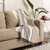 image:imageDII Striped Throw Collection Herringbone 50x60 BlackStone
