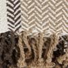 image:imageDII Striped Throw Collection Herringbone 50x60 BlackStone