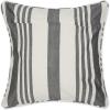image:imageDII Throw Pillow Cover Collection Recycled Cotton Hidden Zipper 18x18 Herringbone Stripe Barn Red 2 PieceBold Chambray Stripe  Black