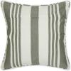 image:imageDII Throw Pillow Cover Collection Recycled Cotton Hidden Zipper 18x18 Herringbone Stripe Barn Red 2 PieceBold Chambray Stripe  Moss