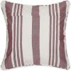 image:imageDII Throw Pillow Cover Collection Recycled Cotton Hidden Zipper 18x18 Herringbone Stripe Barn Red 2 PieceBurgundy Bold Chambray Stripe  Burgundy