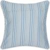 image:imageDII Throw Pillow Cover Collection Recycled Cotton Hidden Zipper 18x18 Herringbone Stripe Barn Red 2 PieceChambray Stripe  Bright Blue