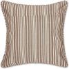image:imageDII Throw Pillow Cover Collection Recycled Cotton Hidden Zipper 18x18 Herringbone Stripe Barn Red 2 PieceChambray Stripe  Brown