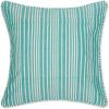 image:imageDII Throw Pillow Cover Collection Recycled Cotton Hidden Zipper 18x18 Herringbone Stripe Barn Red 2 PieceChambray Stripe  Jewel Green