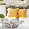 image:imageDII Throw Pillow Cover Collection Recycled Cotton Hidden Zipper 18x18 Herringbone Stripe Barn Red 2 PieceDobby Plus  Honey Gold