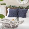 image:imageDII Throw Pillow Cover Collection Recycled Cotton Hidden Zipper 18x18 Herringbone Stripe Barn Red 2 PieceDobby Plus  Navy