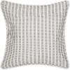 image:imageDII Throw Pillow Cover Collection Recycled Cotton Hidden Zipper 18x18 Herringbone Stripe Barn Red 2 PieceDobby Stripe  Offwhite