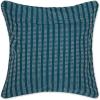 image:imageDII Throw Pillow Cover Collection Recycled Cotton Hidden Zipper 18x18 Herringbone Stripe Barn Red 2 PieceDobby Stripe  Teal