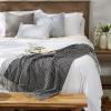 image:imageDII Waffle Knit Collection Throw Blanket Antique GreenBlack