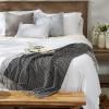 image:imageDII Waffle Knit Collection Throw Blanket Antique GreenStonewash Blue
