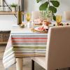 image:imageDII Warm Stripe Tablecloth Collection Indoor or Outdoor Use Tablecloth 60x84104 x 60 Rectangular
