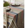 image:imageDII Warm Stripe Tablecloth Collection Indoor or Outdoor Use Tablecloth 60x8484 x 60 Rectangular