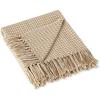 image:imageDII California Casual Houndstooth Woven Throw Dark Brown amp Stone 50x60Stone