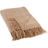 image:imageDII Chenille Throw Collection Solid Fringed 50x60 Soft Denim GrayNatural