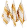 image:imageDII Everyday Kitchen Dishtowel Collection Large Chef Stripe Tea Towel 18x28 Honey Gold 3 CountHoney Gold