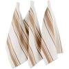 image:imageDII Everyday Kitchen Dishtowel Collection Large Chef Stripe Tea Towel 18x28 Honey Gold 3 CountStone