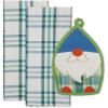 image:imageDII Gift Set Collection Kitchen Set Potholder amp Dishtowel Set Lemon Plaid 2 PieceGarden Gnome
