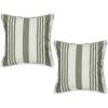 Bold Chambray Stripe  Moss