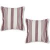 Burgundy Bold Chambray Stripe  Burgundy
