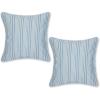 Chambray Stripe  Bright Blue