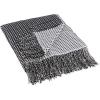 image:imageDII Waffle Knit Collection Throw Blanket Antique GreenBlack