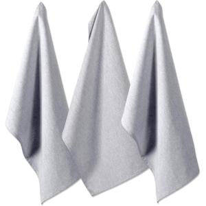 image:imageDII Cotton Kitchen Towel Set Lightweight amp FastDrying Dish Towels 18x28 Lavender Bouquet 3 PieceGray Chambray