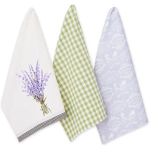 image:imageDII Cotton Kitchen Towel Set Lightweight amp FastDrying Dish Towels 18x28 Lavender Bouquet 3 PieceLavender Bouquet