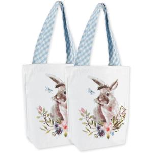 image:imageDII Easter Basics Collection Springtime Kitchen Essentials Dishtowel Set Floral Bunny 3 PieceBunny