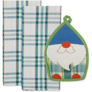 image:imageDII Gift Set Collection Kitchen Set Potholder amp Dishtowel Set Lemon Plaid 2 PieceGarden Gnome