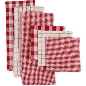 image:imageDII Heavy Duty Kitchen Cleaning Collection LongLasting Quality Cotton Dish Towel Set 18x28 Lake House Blues Check 4 PieceHoliday Checks