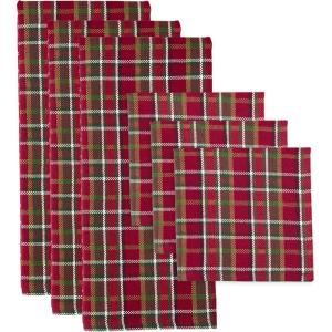 image:imageDII Heavy Duty Kitchen Cleaning Collection LongLasting Quality Cotton Dish Towel Set 18x28 Lake House Blues Check 4 PieceTartan Plaid